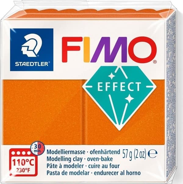 Fimo härdande massa 57g orange metall