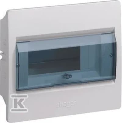 IC2 Tavle 1x8m p/t, IP40, transparent dør VR108TP
