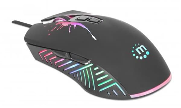 MANHATTAN Optisk USB Gaming Mus 7200dpi med RGB LED Baggrundsbelysning