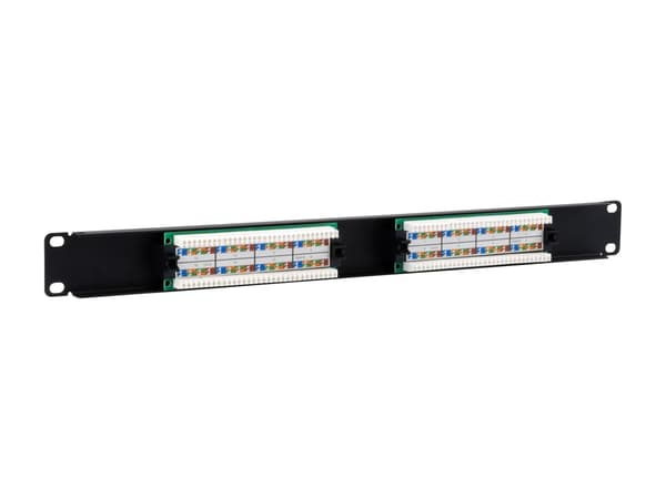 Equip patchpanel 16x RJ45 Cat5e 19\" 1HE uskærmet sort