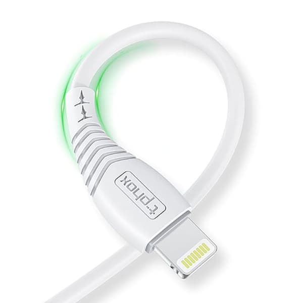 T-Phox USB-kabel T-PHOX NATURE LIGHTNING HVID 1.2M 3A KABEL