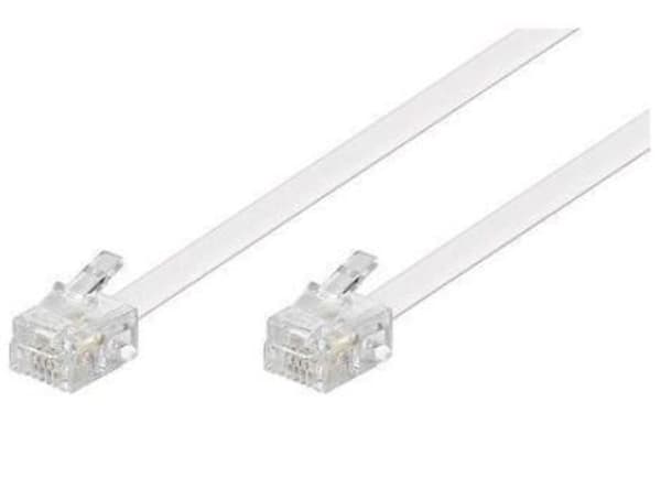 MicroConnect ModularKabel RJ11 6P/4C 15m Hvid 1-4, 2-3, 3-2, 4-1