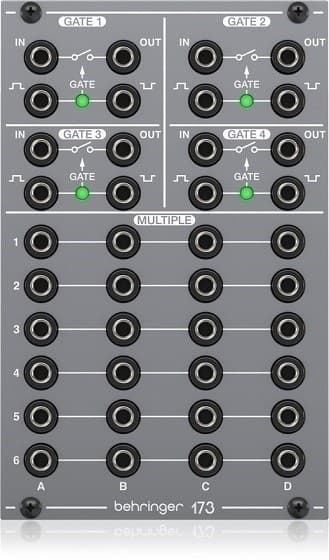 Behringer 173 QUAD GATE/MULTIPLES Modulær Synthesizer Modul