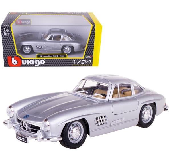 Mercedes-Benz 300SL 1954 Silver 1:24 BBURAGO