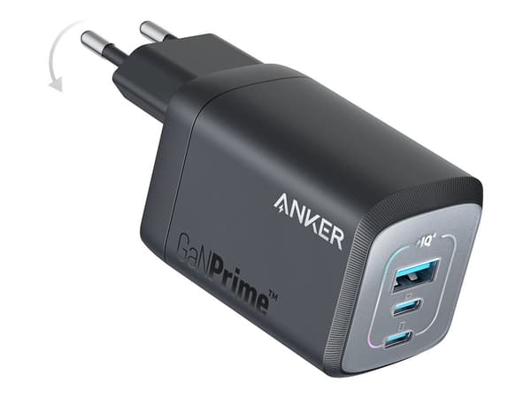 Laturi Prime 735 67W 2xUSB-C 1xUSB-A Musta