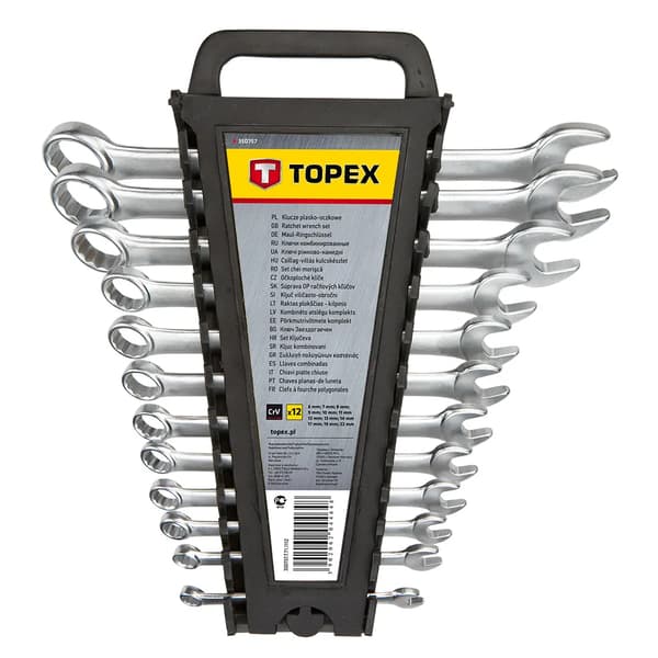 Topex Ringnøglesæt 6-22mm 12 stk (35D757)