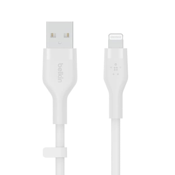 Belkin Flex Lightning/USB-A 2m mfi-certifierad, vit CAA008bt2MWH