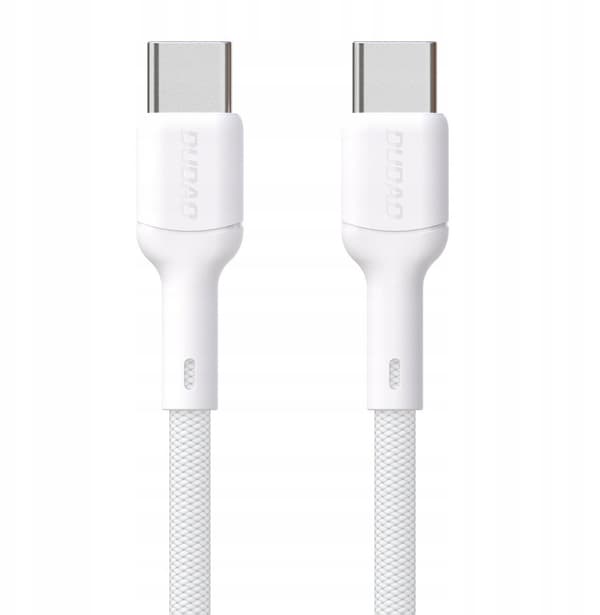 Dudao USB-C–USB-C-kaapeli 1 m, valkoinen (6976625334513)