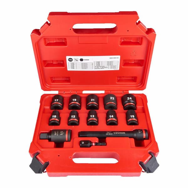 Iskuhylsysarja 1/2 10-24mm Shockwave Impact Duty 13kpl MILWAUKEE