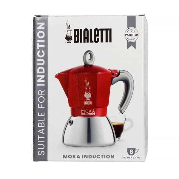 Bialetti MOKA 6TZ Induktion röd