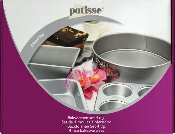 Patisse - Sæt med 4 bageforme SILVER-TOP