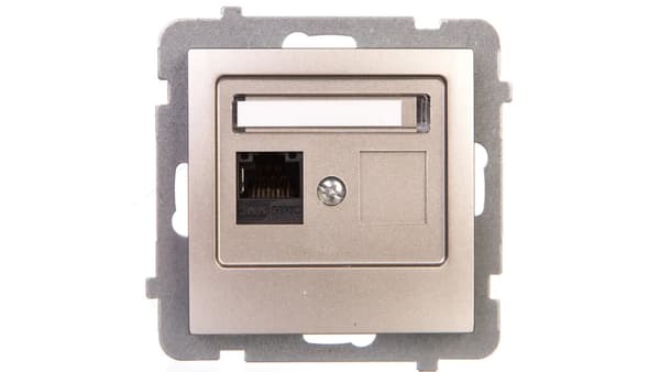 Ospel Computerstik AS enkelt 5e MMC satin lys (GPK-1g/k/m/45)