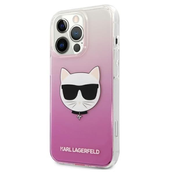 Karl Lagerfeld Choupette Head Fodral för iPhone 13 Pro Max – Rosa