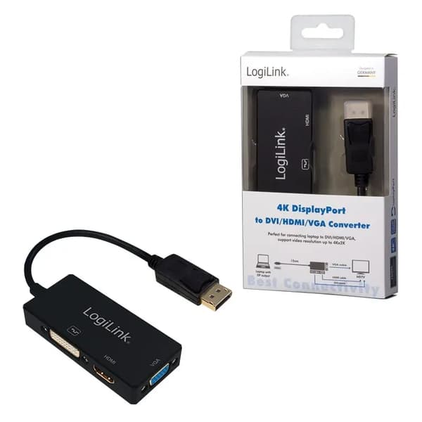 LogiLink DisplayPort-sovitin CV0109 - DP 1.2 - DVI 1.0