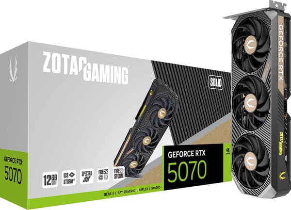 ZOTAC GAMING GeForce RTX 5070 SOLID - grafikkort - GeForce RTX 5070 - 12 GB