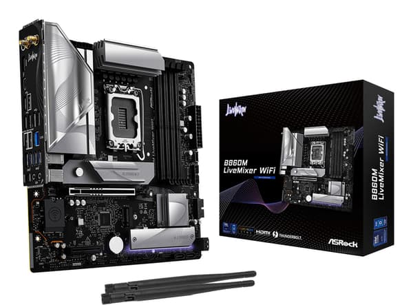 ASRock B860M LiveMixer WiFi - moderkort - micro ATX - LGA1851 Socket - B860