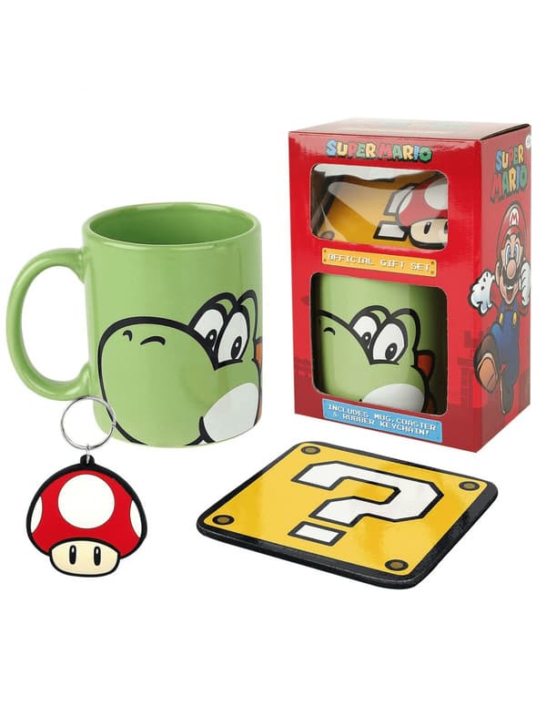 Nintendo Super Mario krus nøglering gavesæt