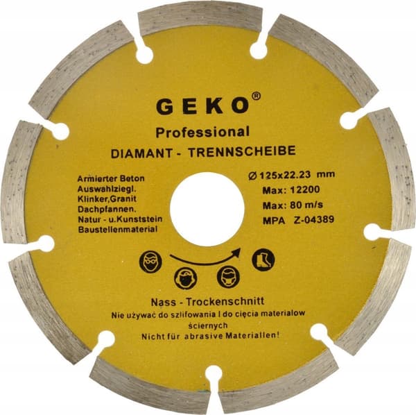 Urtavla diam.125mm Segment.GEKO PROFI (100)