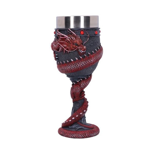 NEMESIS NOW DRAGON COIL PIKARI PUNAINEN 20CM