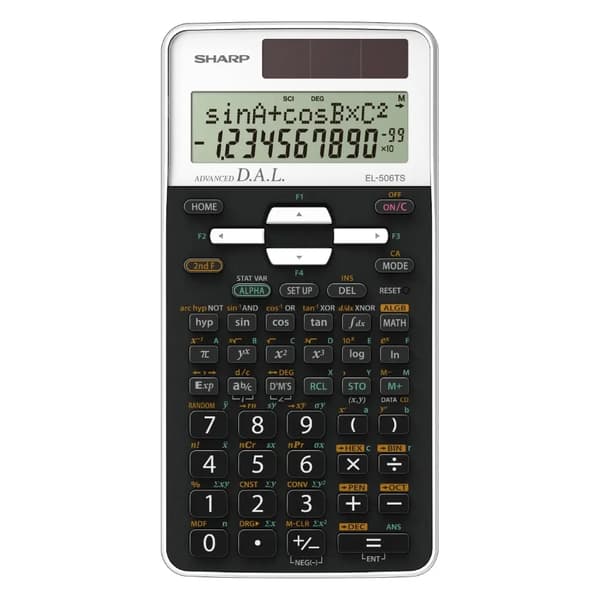 SHARP LOMMEREGNER VIDENSKABELIG BOKS EL-506TSB-WH