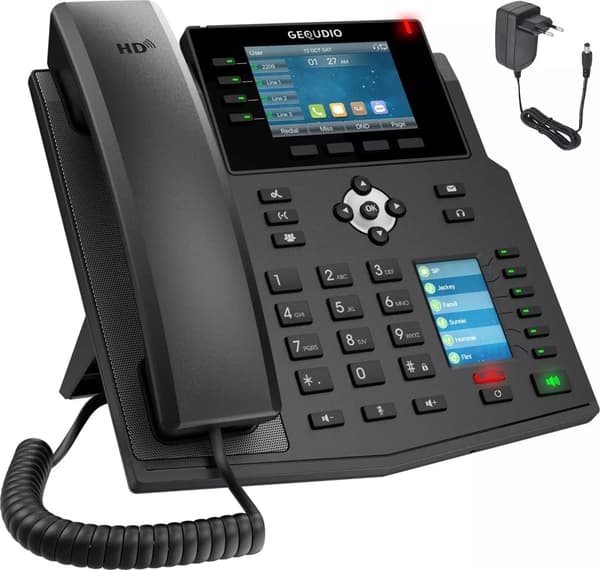 GEQUDIO GX5+ IP-puhelinsarja virtalähteellä