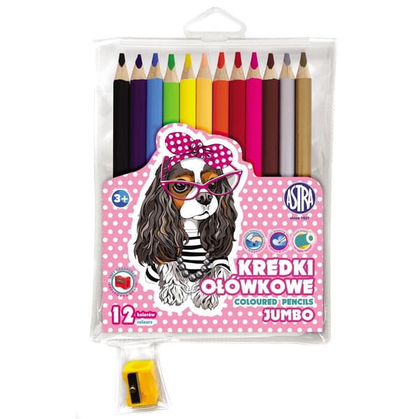 Färgpennor Doggy 12 färger + pennvässare