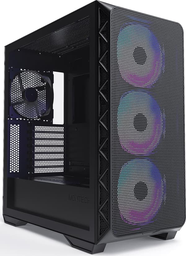 Montech AIR 903 MAX Midi-Tower, Härdat Glas - Svart