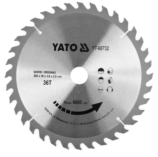 TCT-KLINGE TIL TRÆ 255X36TX30MM