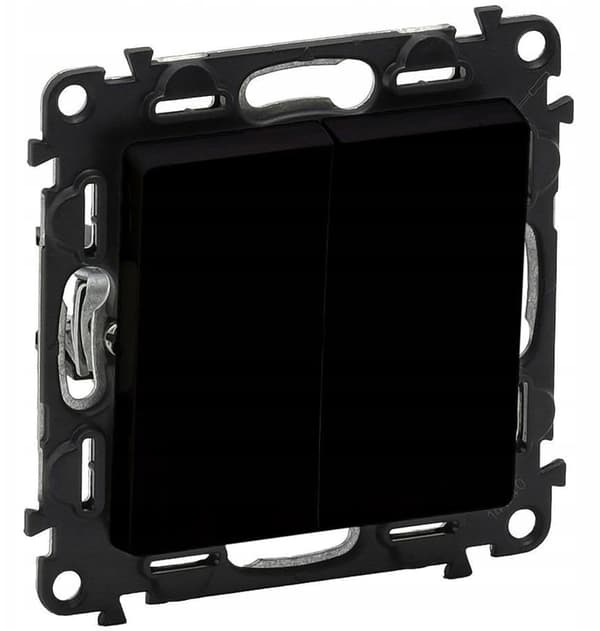 VALENA LIFE kytkentäkoukku musta 10AX 250V 756305