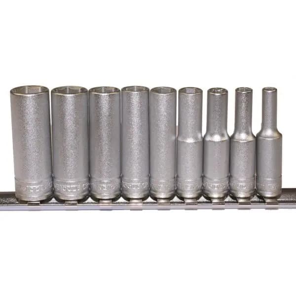 Teng Tools Topnøglesæt 6-kant 1/4\" 4-13mm lang 9 dele (73090102)