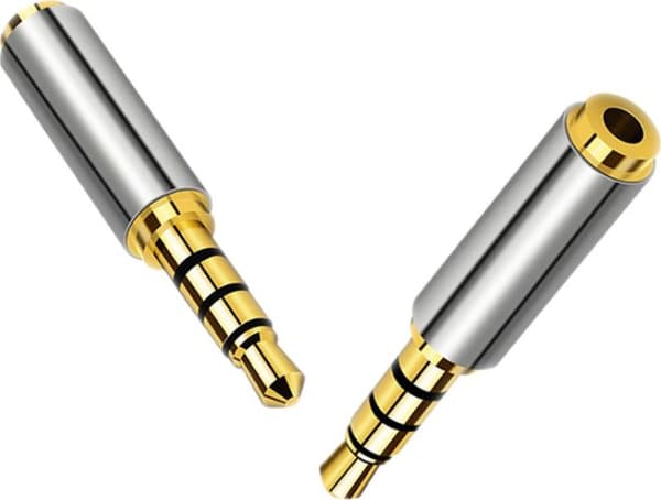AV-adapter Mozos Jack 2.5mm - Jack 3.5mm sølv (MA3525)