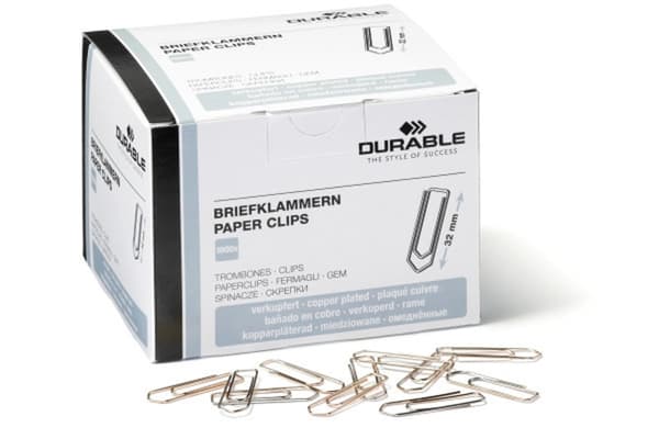 Durable Durable 32 mm kobberbelagte clips 1000 stk.