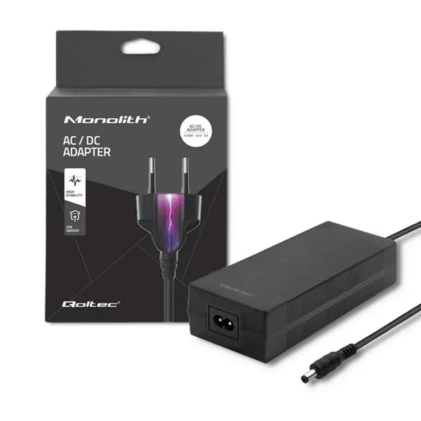 Qoltec Desktop Strømforsyning 120W | 24V | 5A | 5.5*2.5 | + strømkabel