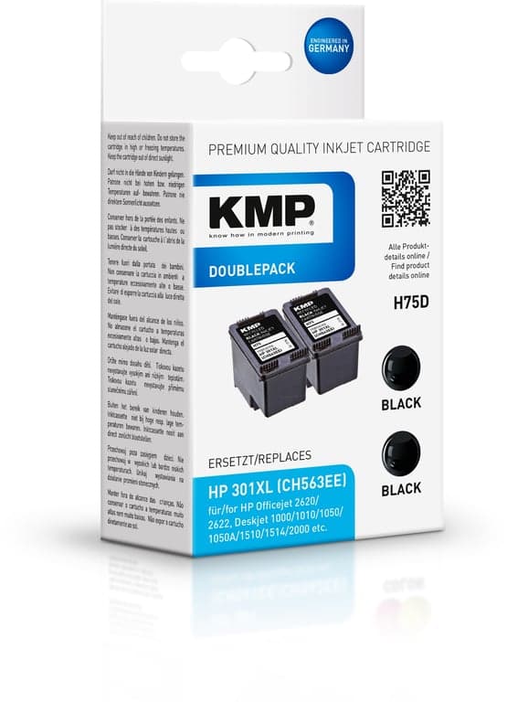 KMP H75D blækpatron sw DP kompatibel med HP CH 563 EE