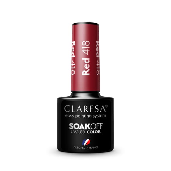 CLARESA Gel neglelak RØD 418 -5g