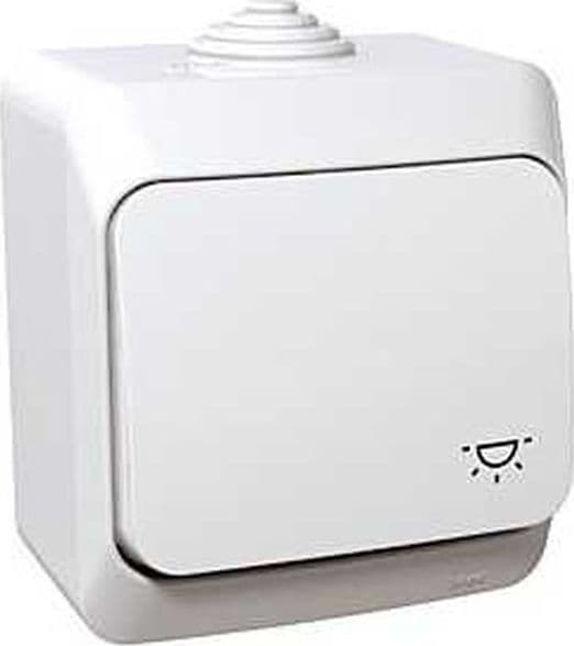 Schneider Electric Cedar Plus Knap /lys/ hvid WDE000513