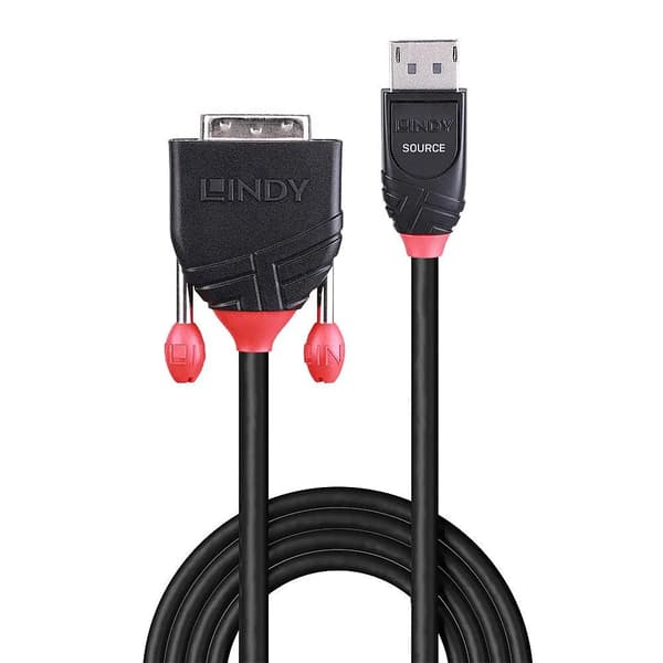 DisplayPort til DVI-adapter LINDY 41490 Sort 1 m