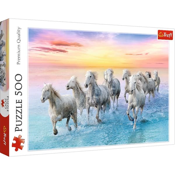 Trefl Puslespil 500 Hvide heste i galop (268980)