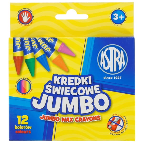 Jumbo 12 farver hule blyanter ASTRA