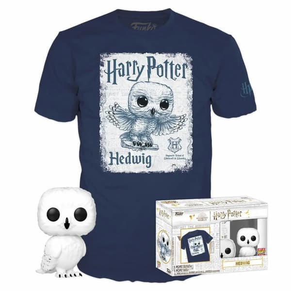 Figuuri- ja T-paitasetti POP & Tee Harry Potter Hedwig
