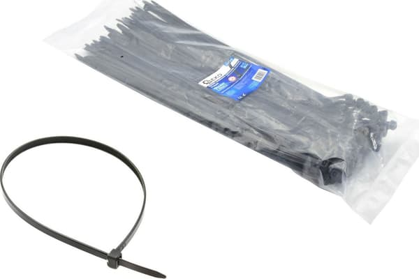 Nylon nippusiteet musta 350x7.6mm UV 50kpl (50)