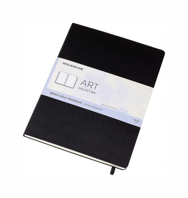 Notesbog Kunst Akvarel A4 sort MOLESKINE
