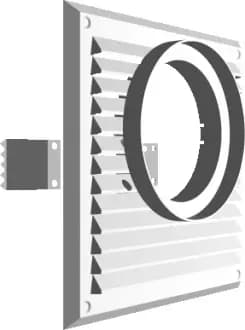GALLER FÖR FLUTTER 215*215MM FI100MM VIT