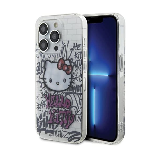 Hello Kitty HKHCP15XHDGPHT iPhone 15 Pro Max 6.7\" hvid/hvid hardcase IML Kitty On Bricks Graffiti