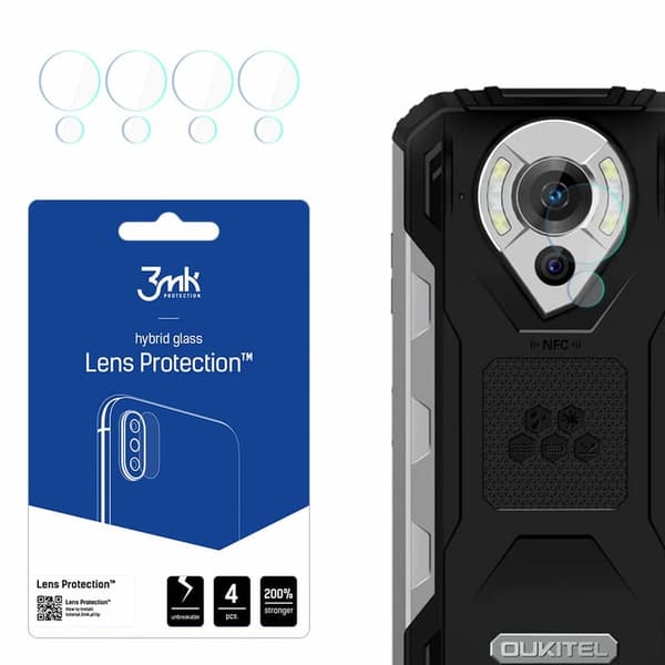3MK 3MK Lens Protect Oukitel WP16 Kameran Linssinsuoja 4kpl