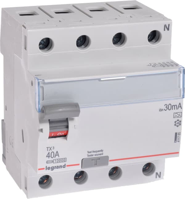 Legrand Difficulaire-kytkin 4P 40A 0,03A tyyppi A P304 - 411765