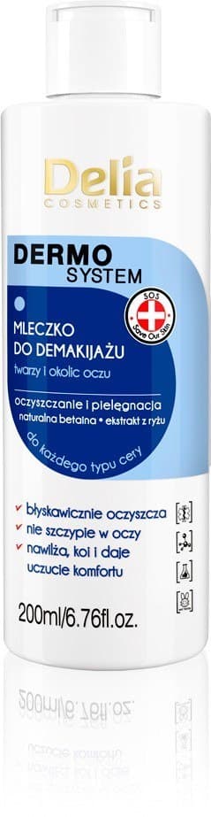 Delia Dermo System Puhdistusmaito kasvoille ja silmille 210 ml