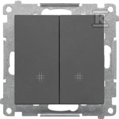 Simon 55 Dobbelt krydsforbindelse (modul) 10 AX, 250 V~, Quick Connector Grafit Mat TW7/2.01/116