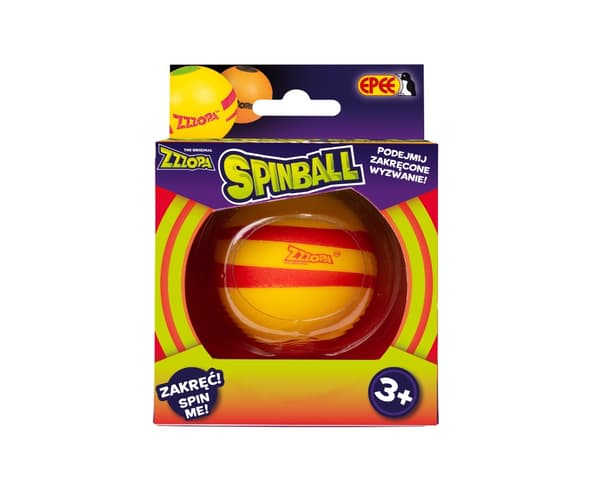 Spinball bold Cirklet sjov gul med rød hvirvel