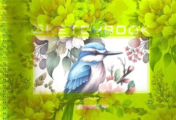 Skissbok A5/40K slät cirkel Kingfisher FRESH